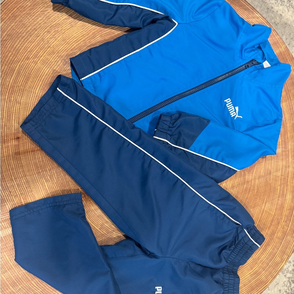 Puma Kids Blue and Navy Track Suit